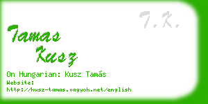 tamas kusz business card