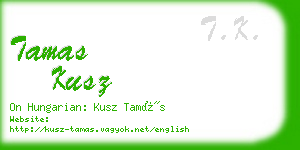 tamas kusz business card